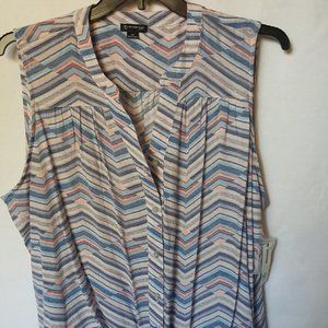 New Directiions Curvy Sleeveless Blouse 2X NWT